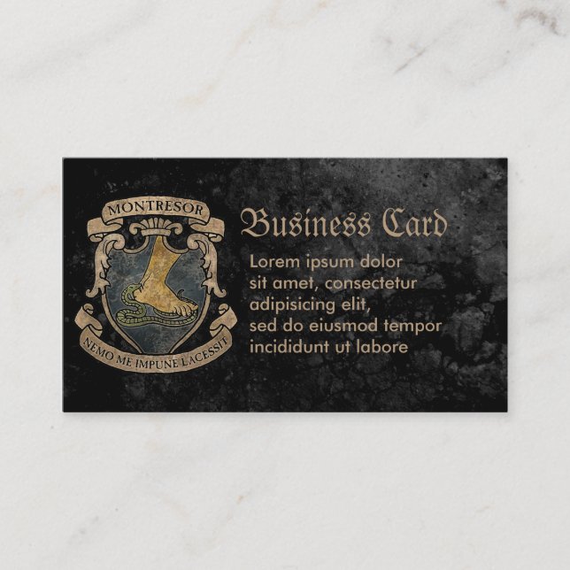 Montresor Coat of Arms Business Card (Front)