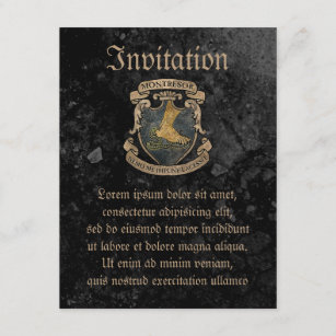 Montresor Coat of Arms Invitation