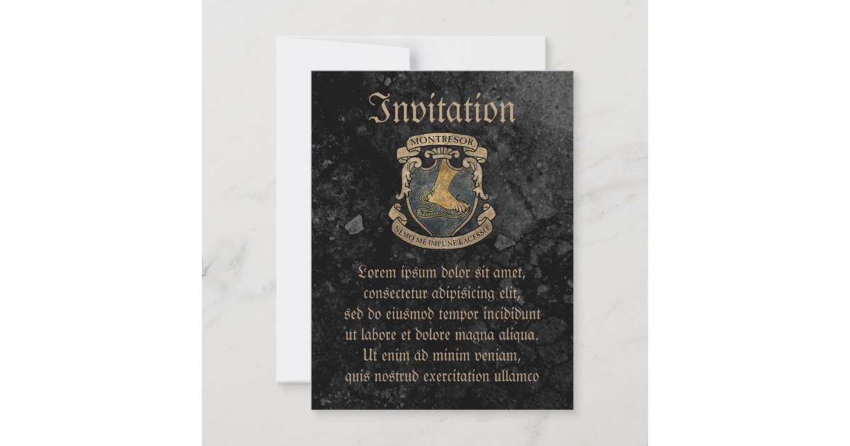 Montresor Coat of Arms Invitation Zazzle