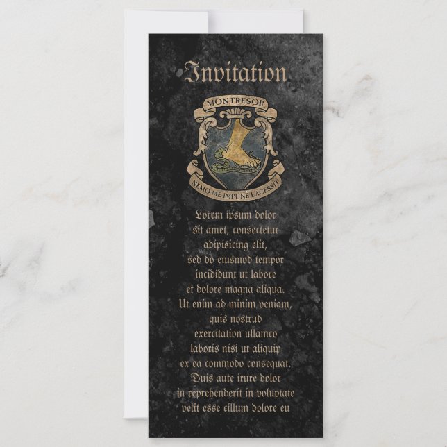 Montresor Coat of Arms Invitation (Front)