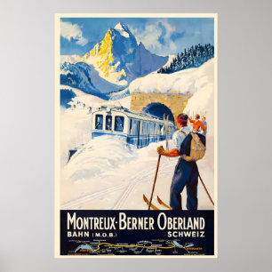 Montreux Bernese Oberland Swiss Alps Switzerland Poster
