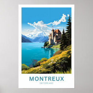 Montreux Switzerland Travel Print