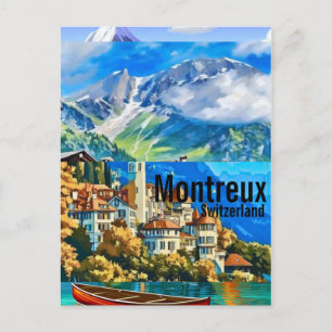 Montreux Travel Print Wall Art Montreux Wall Hangi Holiday Postcard