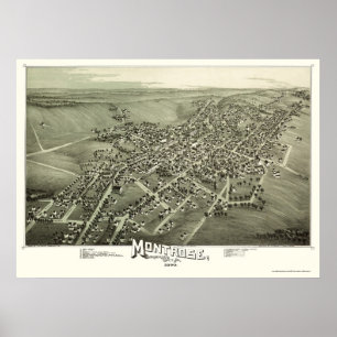 Montrose, PA Panoramic Map - 1890 Poster