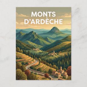 Monts d'Ardèche Regional Natural Park France Postcard