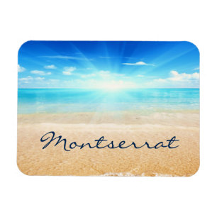 Montserrat beach sunrise magnet