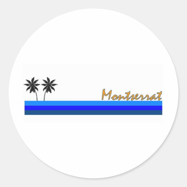 Montserrat Classic Round Sticker (Front)