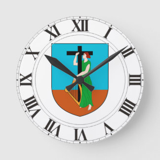 Montserrat Coat of Arms Round Clock
