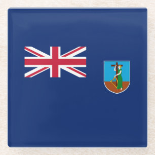 Montserrat Flag Glass Coaster