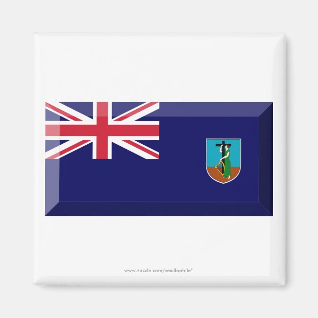 Montserrat Flag Jewel Magnet (Front)