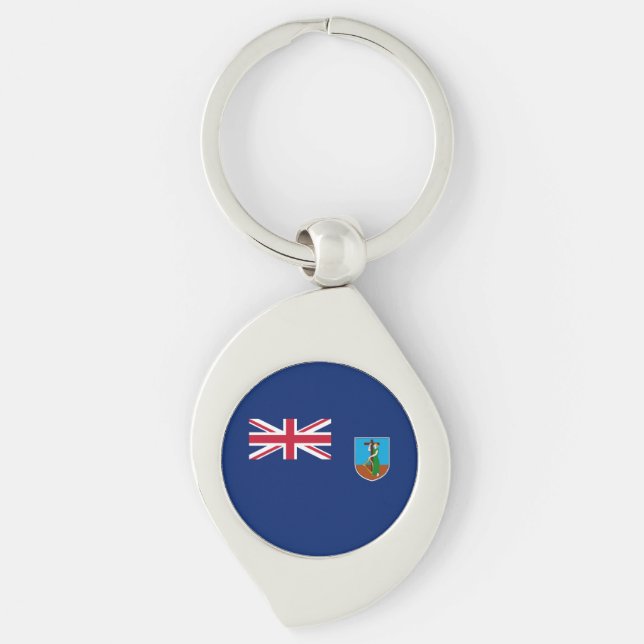 Montserrat Flag Key Ring (Front)