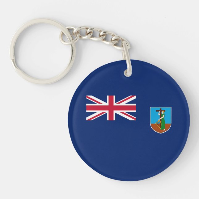 Montserrat Flag Key Ring (Front)