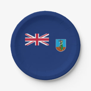 Montserrat Flag Paper Plate