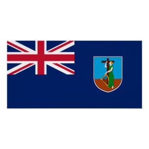 Montserrat Flag Poster