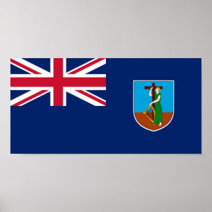 Montserrat Flag Poster