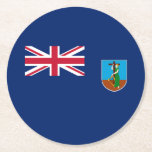 Montserrat Flag Round Paper Coaster<br><div class="desc">Patriotic flag of Montserrat.</div>