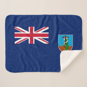 Montserrat Flag Sherpa Blanket