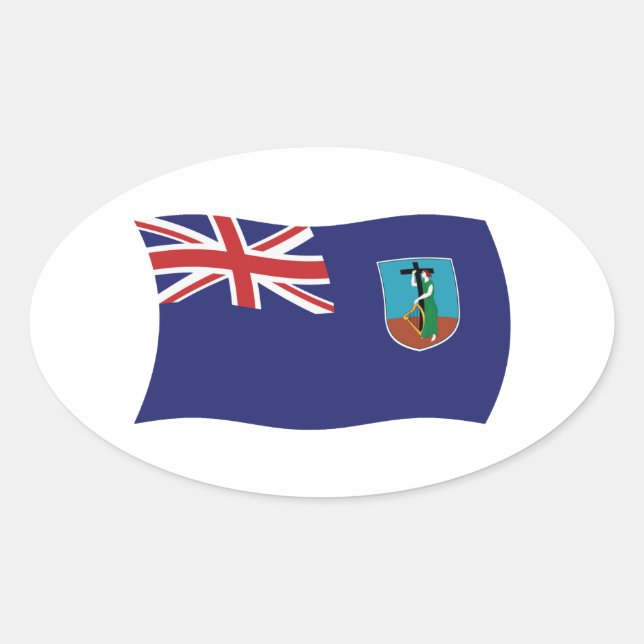 Montserrat Flag Sticker (Front)