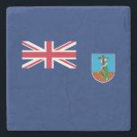Montserrat Flag Stone Coaster<br><div class="desc">Patriotic flag of Montserrat.</div>