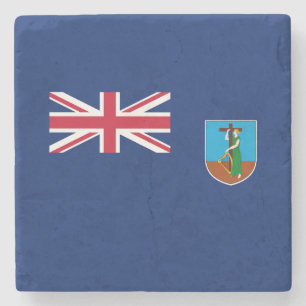 Montserrat Flag Stone Coaster