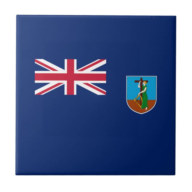 Montserrat Flag Tile (Front)