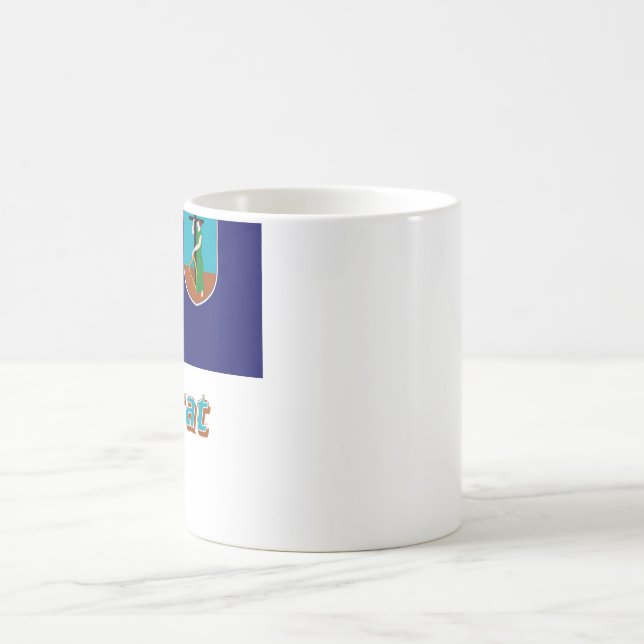 Montserrat Flag with Name Coffee Mug (Center)