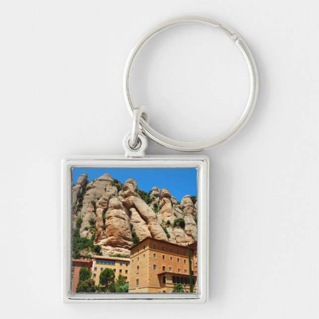 Montserrat Monastery, Catalonia, Spain Key Ring (Front)