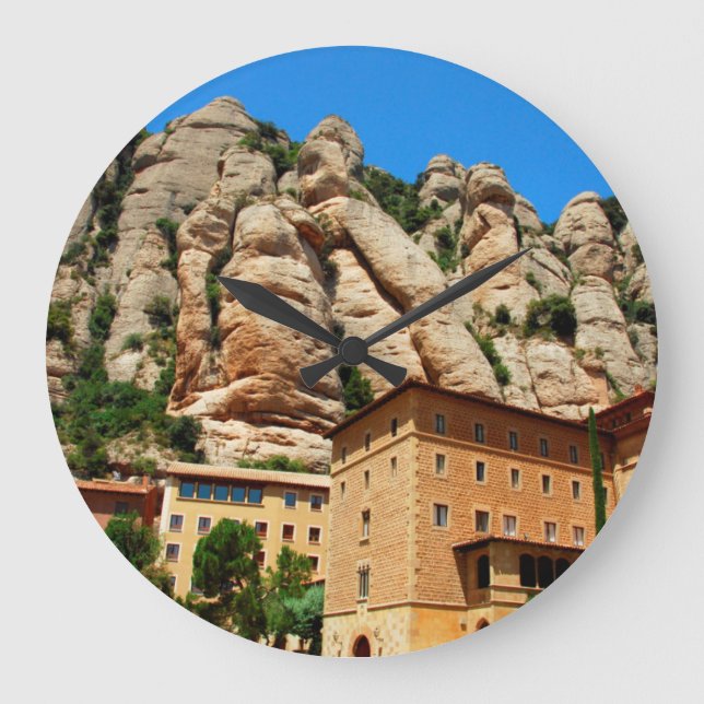 Montserrat Monastery, Catalonia, Spain Large Clock (Front)