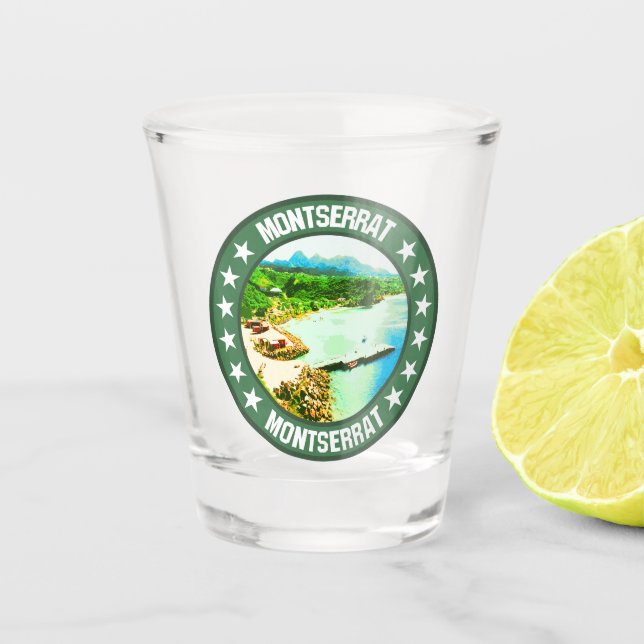 Montserrat                                         shot glass (Front)