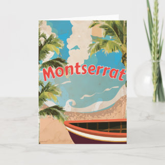 Montserrat Vintage vacation Poster Holiday Card