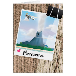 Montserrat Volcano vacation poster.