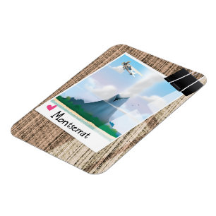 Montserrat Volcano vacation poster. Magnet