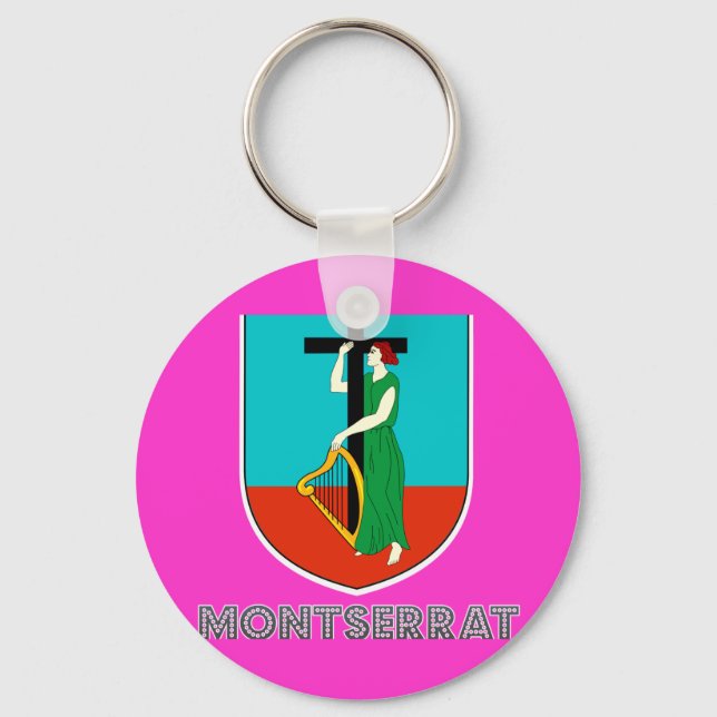Montserratian Emblem Key Ring (Front)