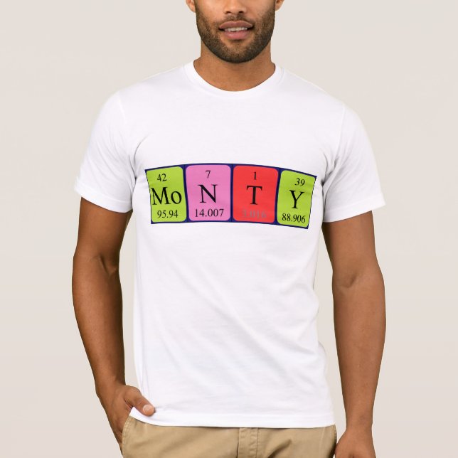 Monty periodic table name shirt (Front)