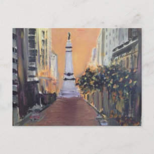 Monument Circle - Indianapolis, Indiana Postcard
