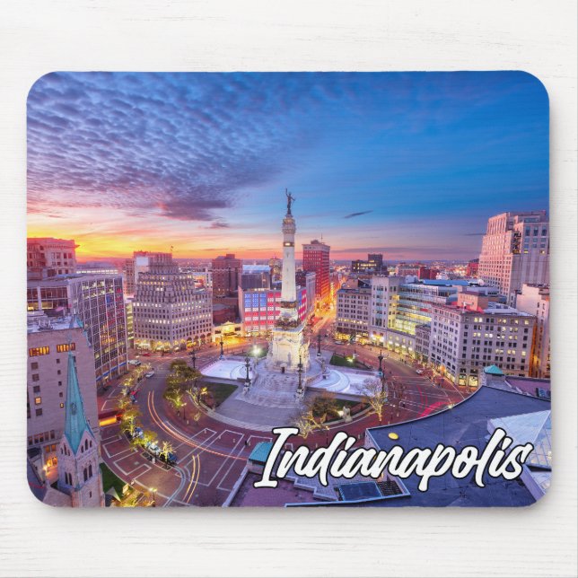 Monument Circle, Indianapolis, Indiana, USA Mouse Mat (Front)