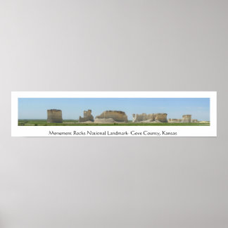 Monument Rocks National Landmark Poster