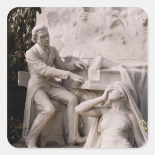 Monument to Frederic Chopin Square Sticker