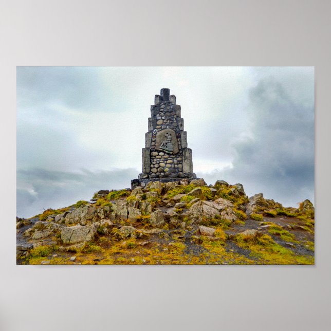 Monument to Icelandic Poet Stephan G. Stephansson Poster (Front)