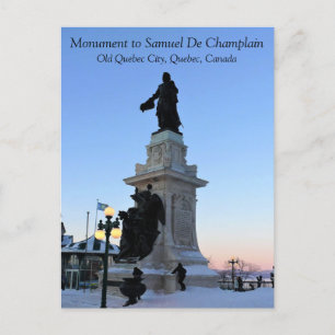 Monument to Samuel De Champlain, Quebec, Canada Postcard
