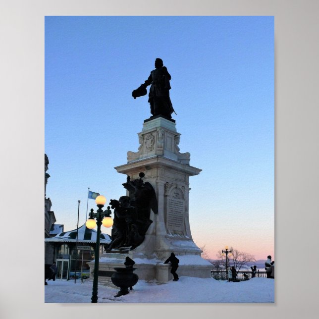 Monument to Samuel De Champlain, Quebec, Canada Poster (Front)