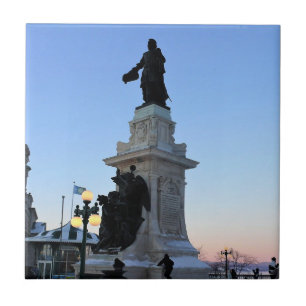 Monument to Samuel De Champlain, Quebec, Canada Tile