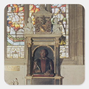 Monument to William Shakespeare  c.1616-23 Square Sticker