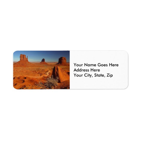Monument Valley 1 Return Address Label