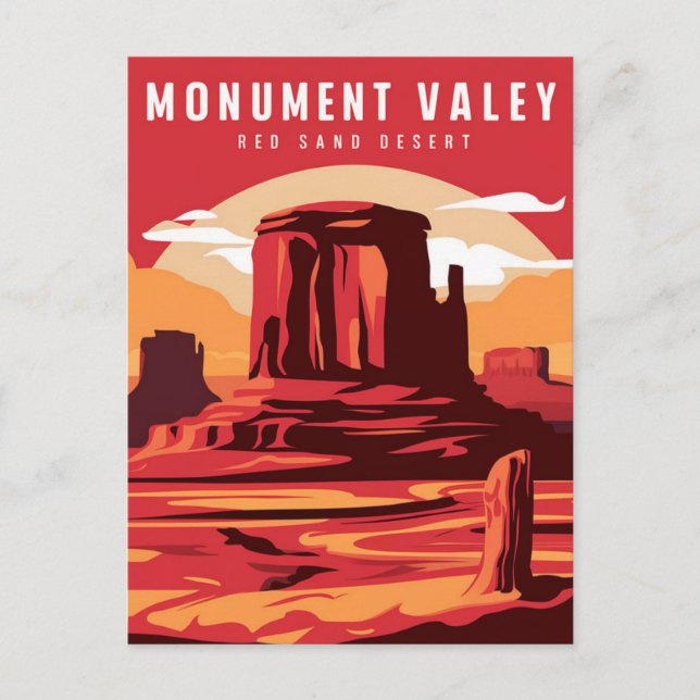 Monument Valley Arizona Paint Postcard (Front)