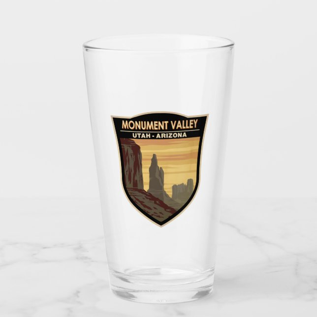 Monument Valley Arizona Utah Vintage Glass (Front)