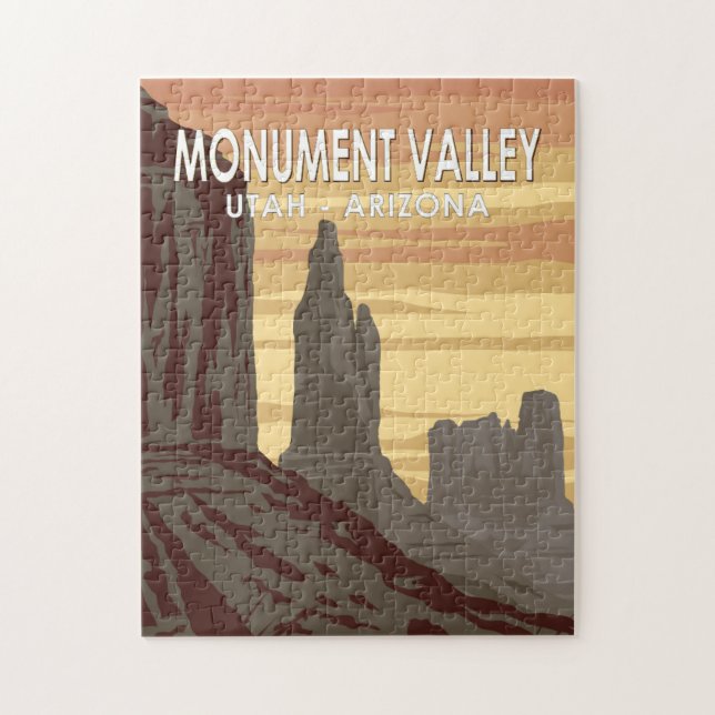 Monument Valley Arizona Utah Vintage Jigsaw Puzzle (Vertical)