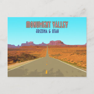 Monument Valley Arizona Utah Vintage Postcard