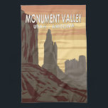 Monument Valley Arizona Utah Vintage Tea Towel<br><div class="desc">Monument Valley,  a red-sand desert region on the Arizona-Utah border,  is known for the towering sandstone buttes of Monument Valley Navajo Tribal Park.</div>