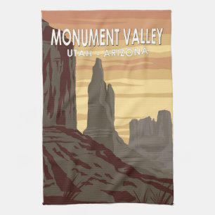 Monument Valley Arizona Utah Vintage Tea Towel